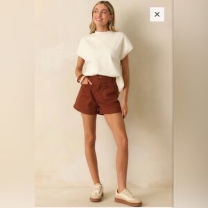 She + Sky: Drop Shoulder Argyle Stitch Sweater Size Small